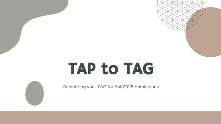 UC TAP TO TAG Fall 2026 Admissions