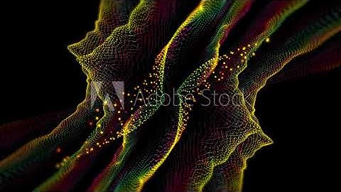 Seamless red-yellow digital art with particles. 4K  Psychedelic form.