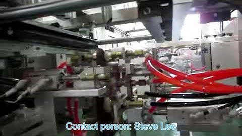 Single working station bagging machine four side sealing preformed bag operation video from Wilpac