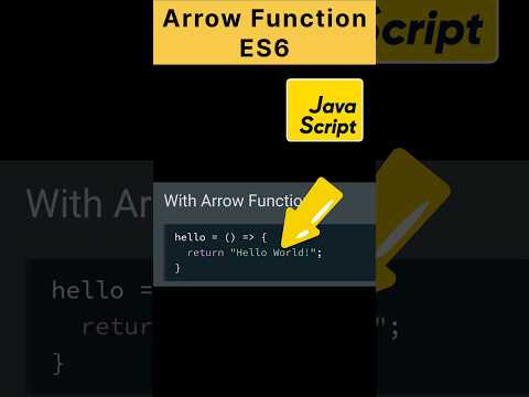 Arrow Function in JavaScript ¦ JS Arrow Function ¦#es6 #shorts #javascript #viral