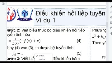 Thiết kế bộ điều khiển hồi tiếp tuyến tính hóa