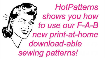 Free sewing lesson: learn how to use download-able HotPatterns in this free sewing lesson