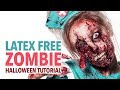 Latex free zombie Halloween makeup tutorial