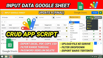 CRUD App Script Filter date range | Export dan Kontrol Kolom pada web app script