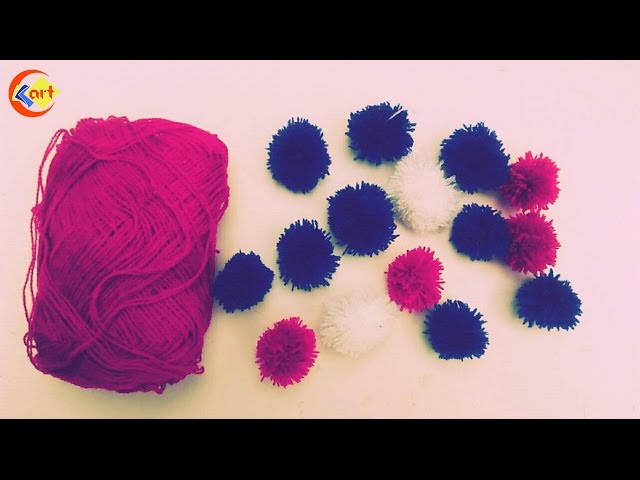 DIY Mini Yarn Pom Poms - Sew Historically