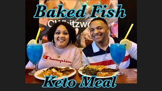 Baked fish keto meal , what I eat to lose weight in a day. ketomeal ketodiet.