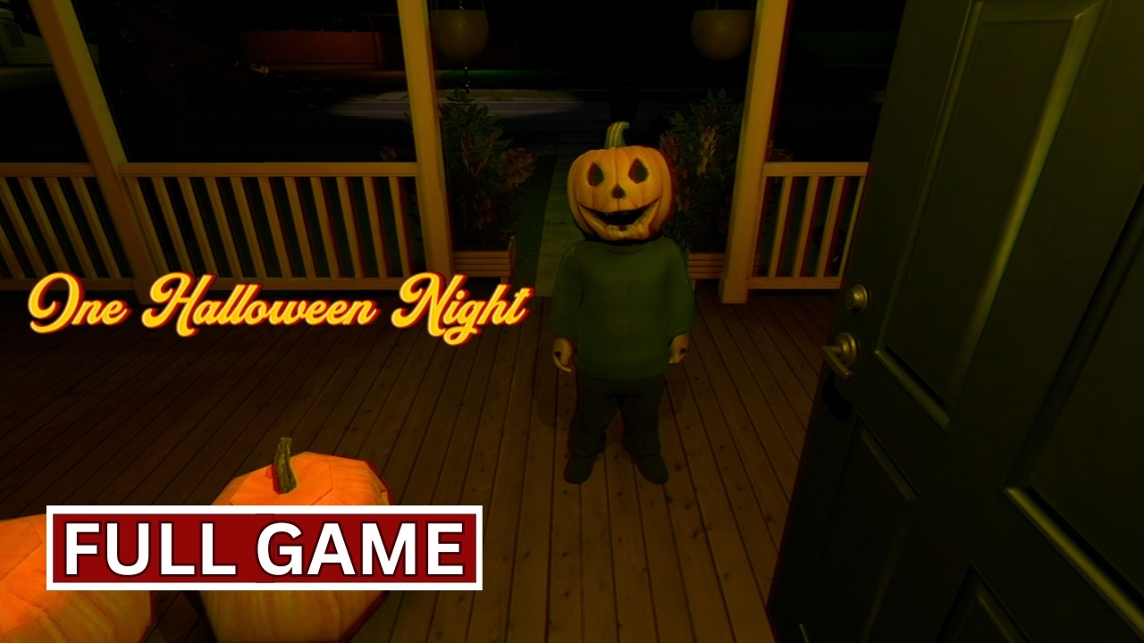 One Halloween Night ALL ENDINGS | Full Game | Walkthrough Gameplay No Commentary