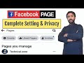 Facebook page | How to Do complete Facebook page setting | Facebook page ki setting kaise kare