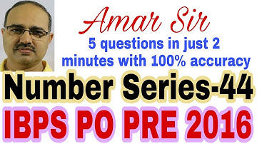 IBPS PO PRE-2016 Number Series-44 Unique Solution #Amar Sir