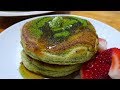 Green tea Fluffy Soufflé Pancake /Recipe - ふわふわ抹茶スフレパンケーキ　レシピ