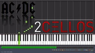 Thunderstruck - 2Cellos - piano tutorial