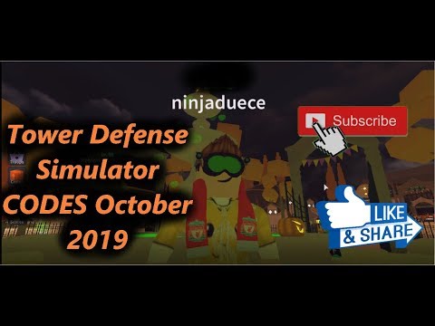 Codes Tower Defense Simulator Oct 2019 Youtube - all new codes on tower defense simulator halloween october 2019 roblox