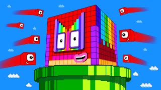 Мульт NEW Meta BIGGEST Numberblocks Maze NumbersPattern Mix level up Mario Animation