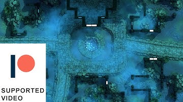 3 Hour Living Battle Map (No Grid) - Temple Ruins, Night