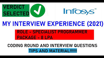 INFOSYS INTERVIEW EXPERIENCE 2021 |ROLE - POWER PROGRAMMER | VERDICT - SELECTED | CSE STUDENT