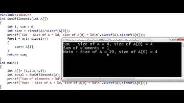 Arrays as function arguments