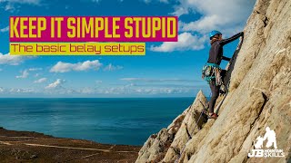 KISS: Keep It Simple Stupid, The Basic Climbing Belay Setups!