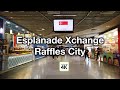 Esplanade Xchange to Raffles City Shopping Centre Basement 2 [Singapore] 4K & Binaural Sound