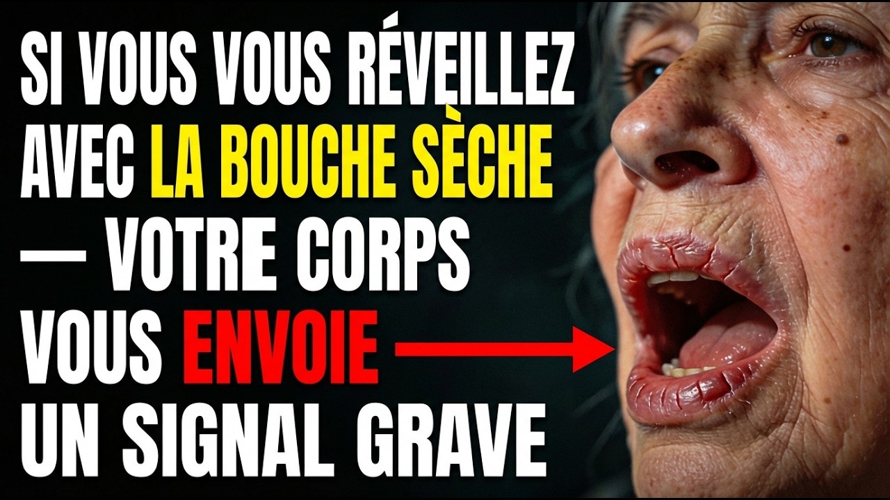 Si tu te réveilles avec la bouche sèche, ton corps est en train de t’alerter sur ceci .