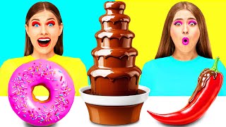 Chocolate Fountain Fondue Challenge | Prank Wars by BaRaFun Challenge