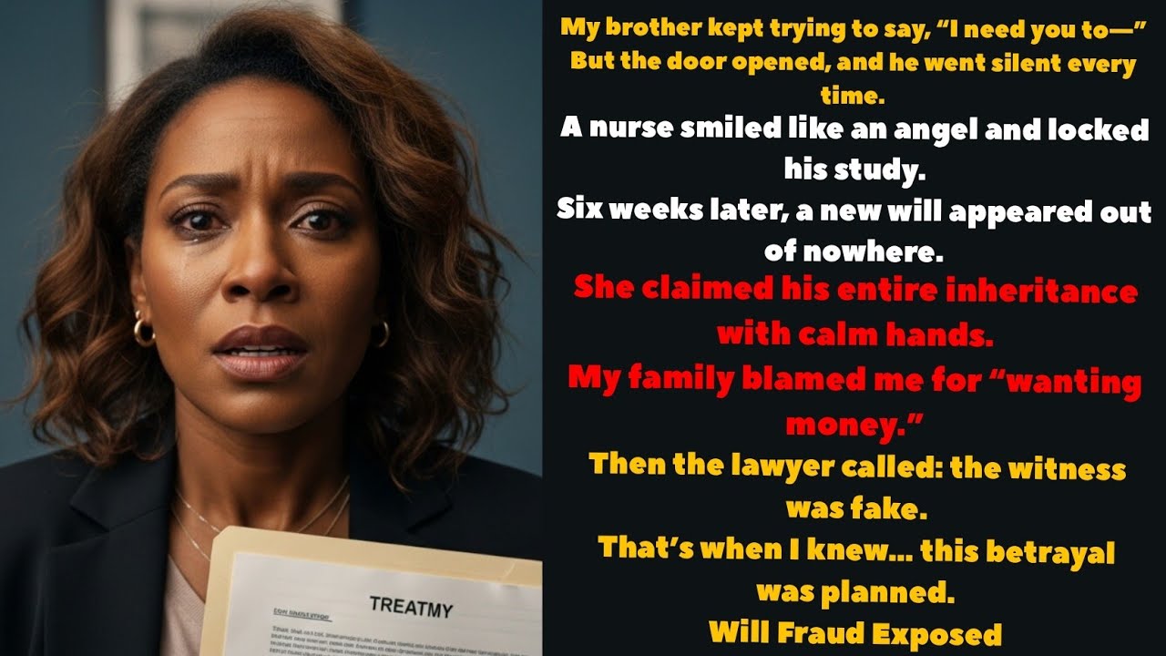 $3.2M Trust Fund Betrayal: My Brother Died, and His Nurse Took Everything Overnight