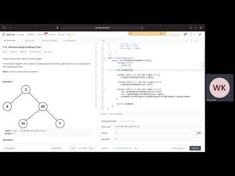 Minimum Depth of Binary Tree #leetcode #csharp #easy