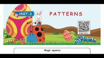 PATTERNS - UNIT 3 - TERM 2   -  MATHS  -  4TH  STANDARD - ENGLISH  MEDIUM
