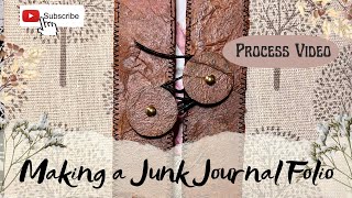 How to make a Junk Journal Ephemera Folio from recycled fabrics