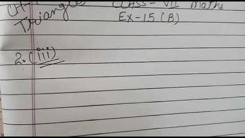 Q2(iii) Ex-15B ch-15 Triangles Class VII ICSE board maths by love with mathematics