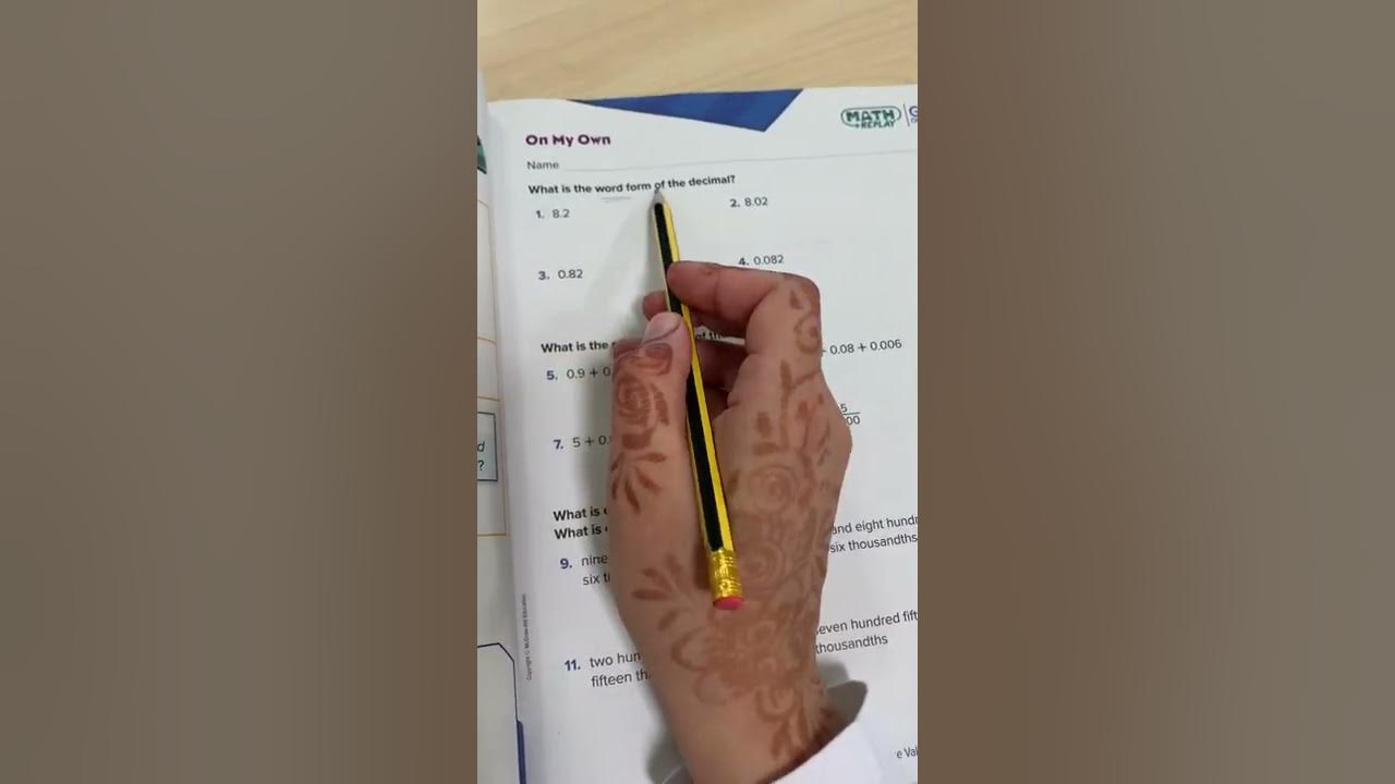 Reveal math grade 5 lesson 3-3 Read and write Decimals - YouTube