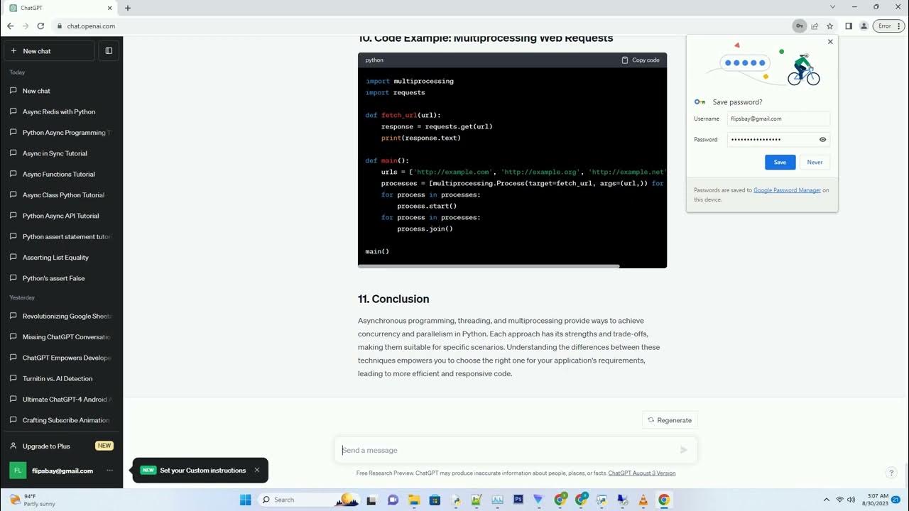 python async vs threading vs multiprocessing - YouTube