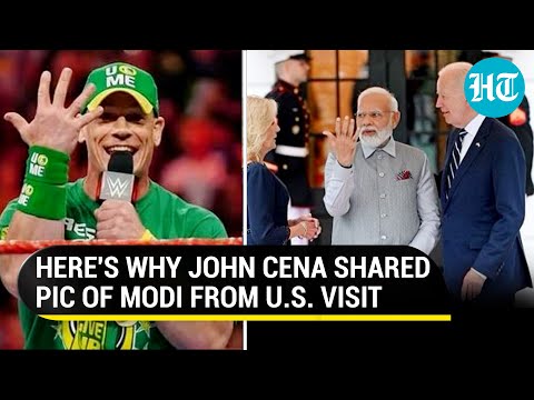 Modi's 'You Can't See Me' Moment from U.S. Goes Viral; John Cena Shares Pic, Netizens Go Wild