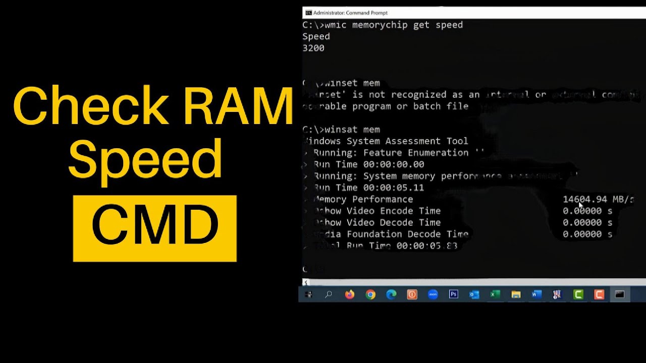 How to Check RAM Speed Windows 11 cmd - YouTube