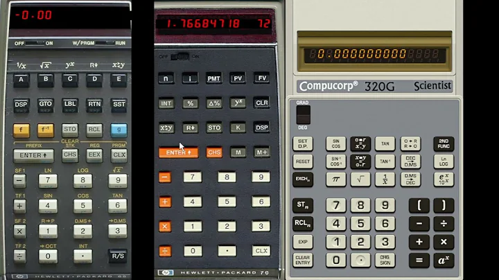 HP-65 vs HP-70 vs Compucorp 320G comparison