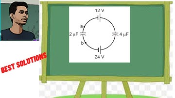 HCV Excercise Chapter 31 Capacitors Question 25 part (b) | Find the potential difference Va  Vb