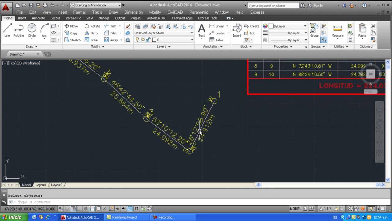 Generar cuadro de construccion y acotamiento de un plano en CivilCAD