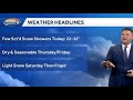 Video: Seasonable chilly temps and passing snow showers