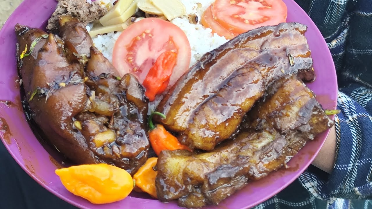 Local pork meat mukbang and 4 king chilli and etc_🐷