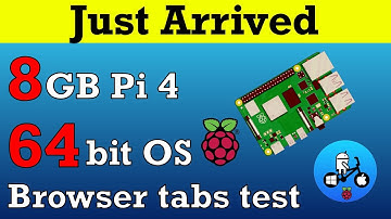 NEW 8GB Raspberry Pi 4. Browser tabs test 64bit Raspberry Pi OS Vs 32 bit Raspbian Twist. OS