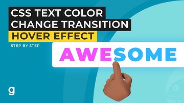 CSS Text Color Change Transition on Hover Effect | EASY