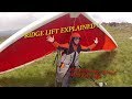 Hang gliding instruction & in flight commentary - RIDGE LIFT. Also strong wind take-offs