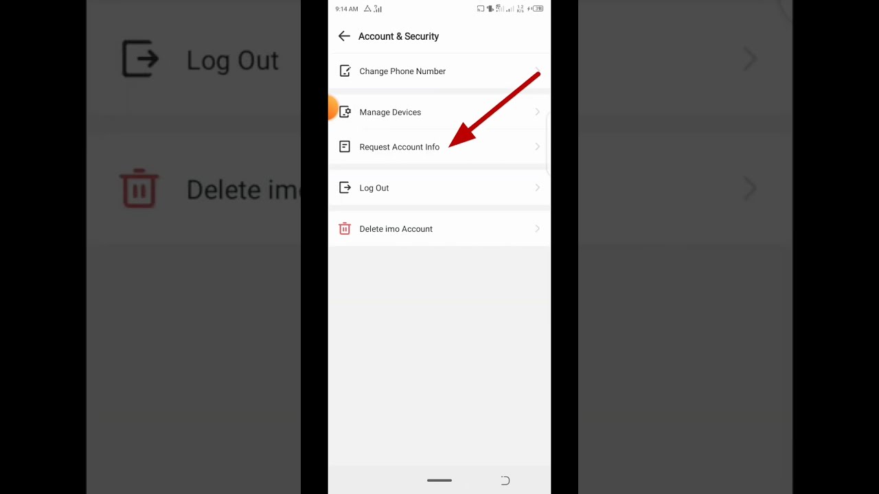 Imo Request Account Info Data Zip Download Option Shorts