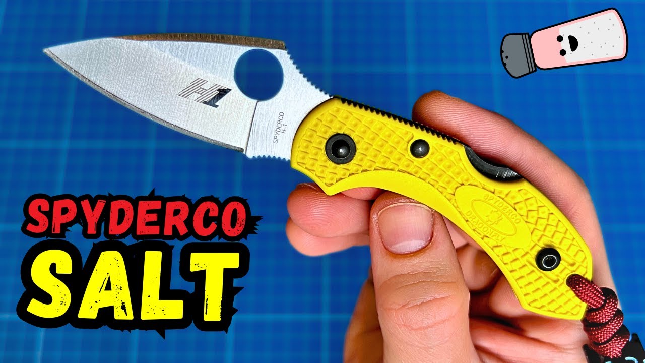 Spyderco Dragonfly Salt with Myodo H1 or H2 Blade Steel and Yellow 