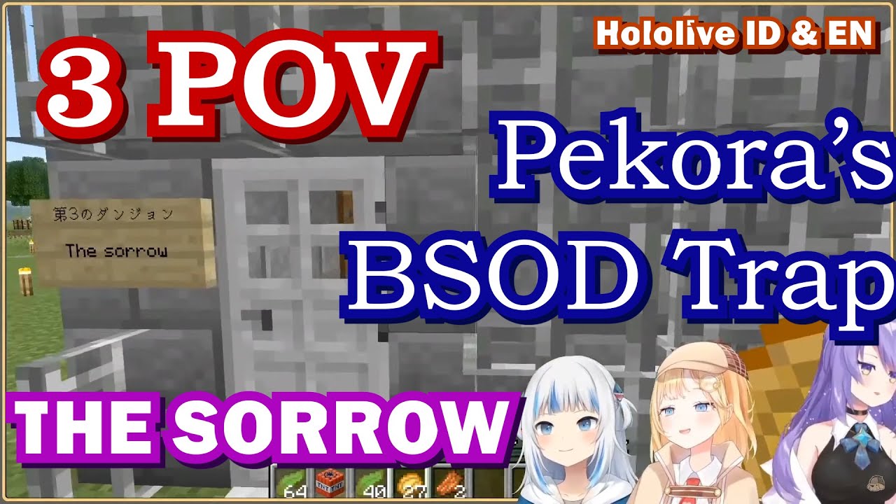 [3 POV] Hololive ID and EN Enters Pekora Haloween Maze - The Sorrow【Hololive | Moona, Gura, Amelia】
