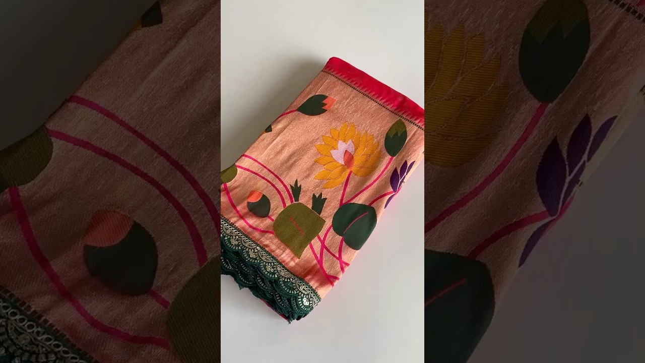 Paithani Soft Silk 3D Traditional Sequence Lace Saree