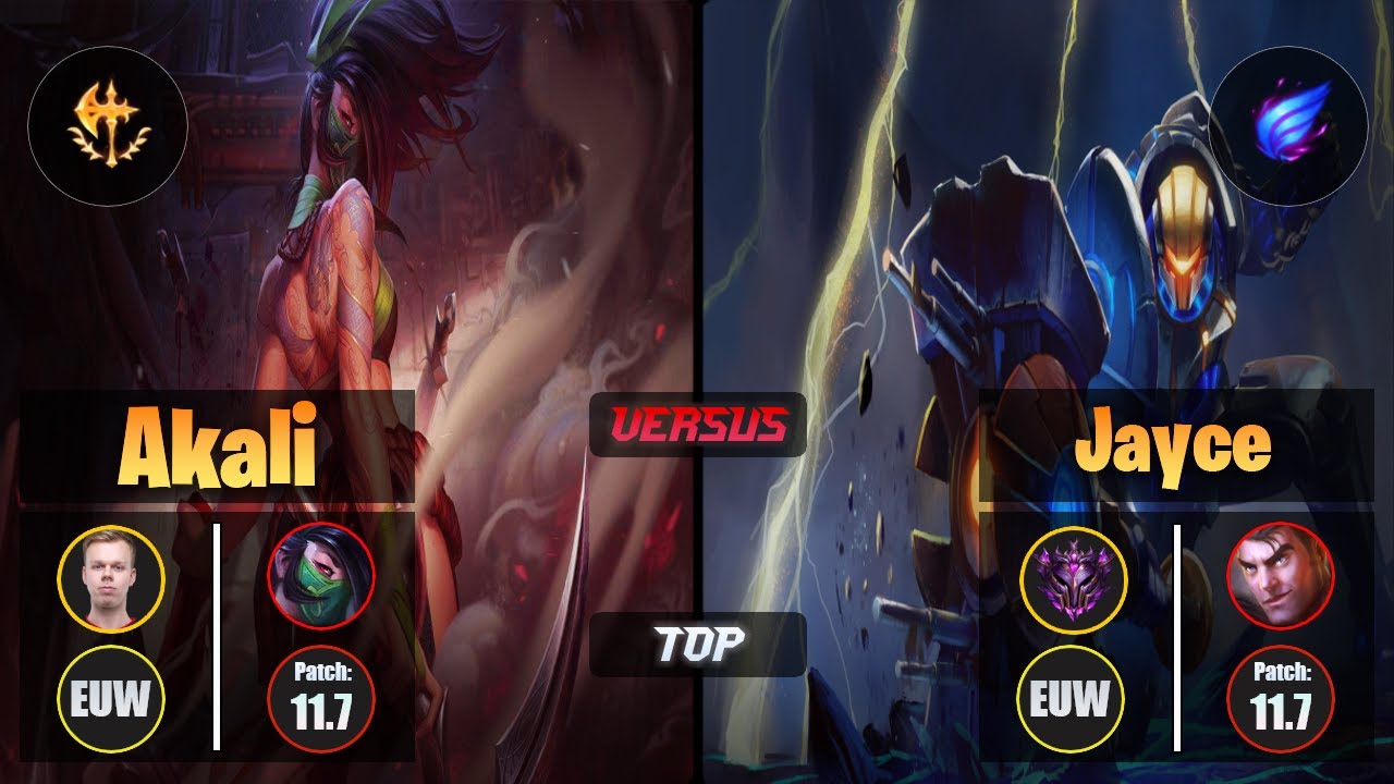 Wunder AKALI (Top) [Conqueror] VS JAYCE - Master EUW Patch 11.7