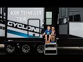 We bought a new RV!  Cyclone 4006 Toyhauler Tour - Heartland RV