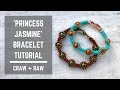 Princess Jasmine bracelet tutorial | CRAW + RAW | Beaded Bracelet