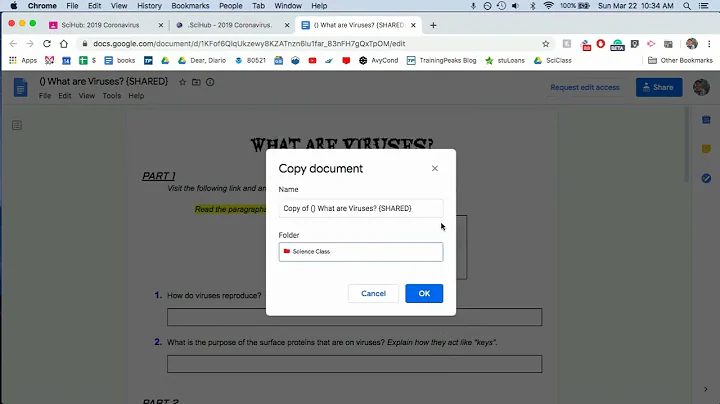 How To  EDIT a VIEW ONLY Google Doc Make a Copy