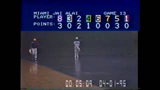 Vintage Jai Alai 1995 Najf Final Round At Miami Jai Alai